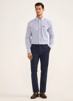Chemise A Rayures Larges En Popeline