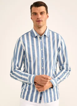 Chemise A Rayures Larges Delavees