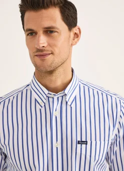 Chemise A Rayures Larges En Popeline