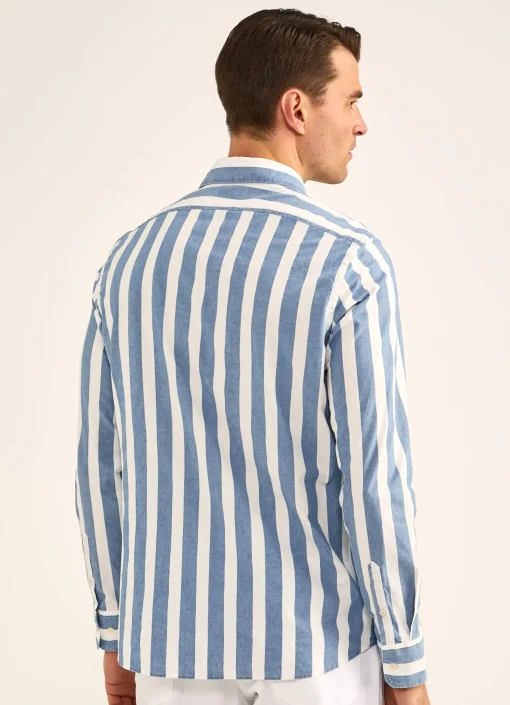 Chemise A Rayures Larges Delavees