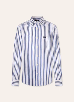 Chemise A Rayures Larges En Popeline