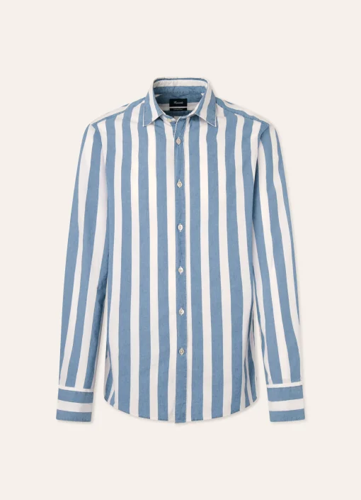 Chemise A Rayures Larges Delavees