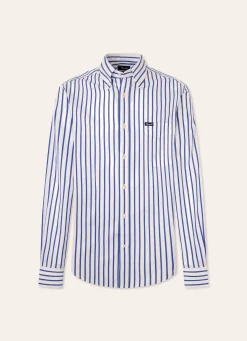 Chemise A Rayures Larges En Popeline
