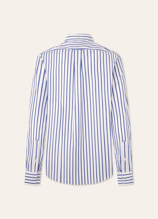 Chemise A Rayures Larges En Popeline
