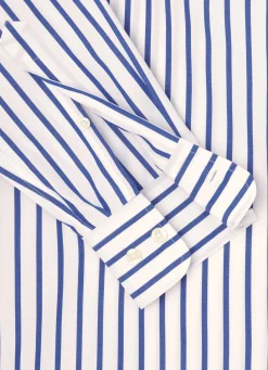 Chemise A Rayures Larges En Popeline
