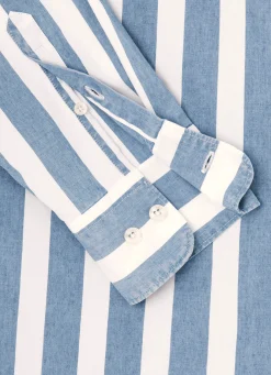 Chemise A Rayures Larges Delavees