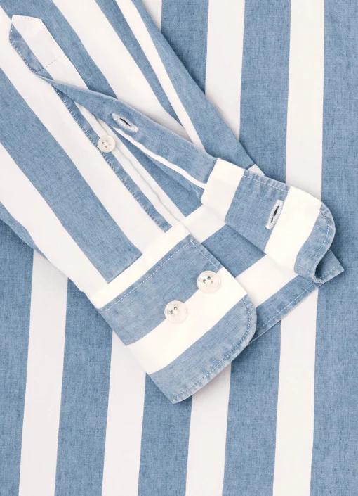 Chemise A Rayures Larges Delavees