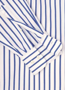 Chemise A Rayures Larges En Popeline