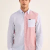 Chemise A Rayures Style Color Block