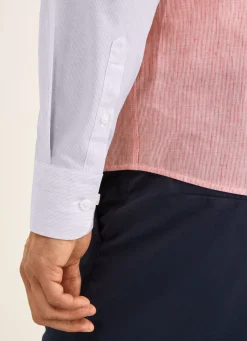Chemise A Rayures Style Color Block