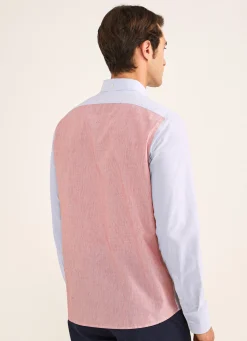 Chemise A Rayures Style Color Block