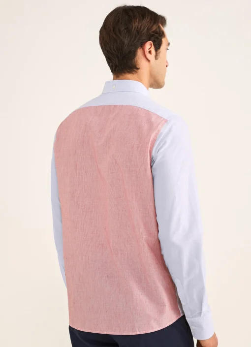 Chemise A Rayures Style Color Block