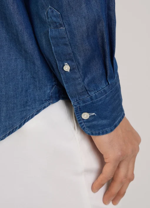 Chemise Chambray A Manches Longues