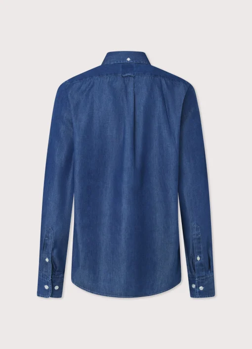 Chemise Chambray A Manches Longues