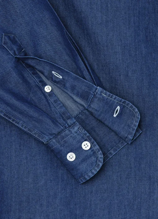 Chemise Chambray A Manches Longues
