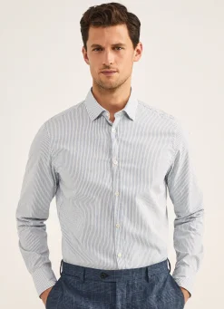Chemise Dobby Rayee Texturee