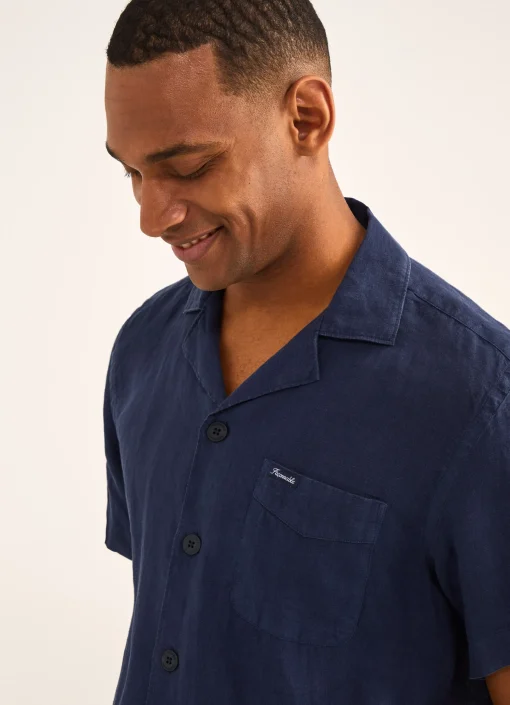 Chemise En Lin A Col Camp