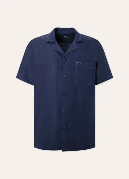 Chemise En Lin A Col Camp