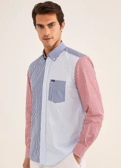 Chemise En Patchwork A Rayures