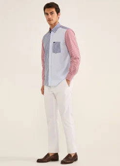 Chemise En Patchwork A Rayures