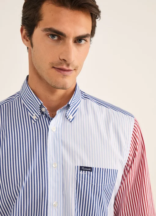 Chemise En Patchwork A Rayures