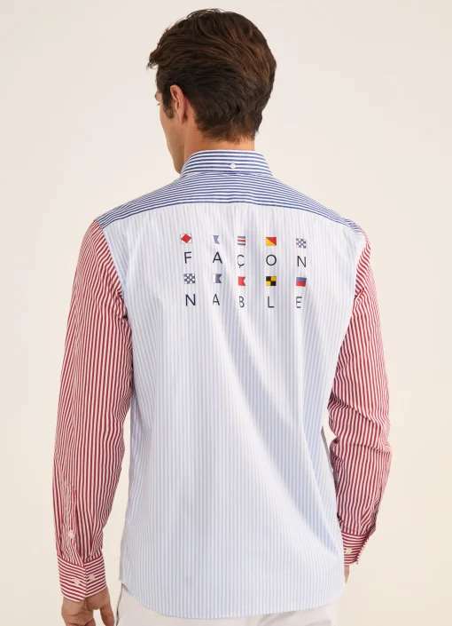 Chemise En Patchwork A Rayures