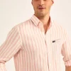Chemise Imprime A Rayures En Lin
