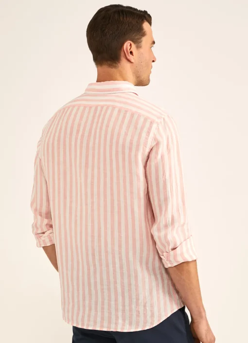 Chemise Imprime A Rayures En Lin