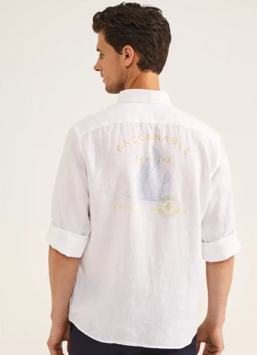 Chemise Imprimee En Lin