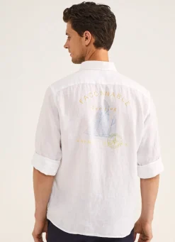 Chemise Imprimee En Lin