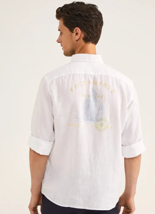 Chemise Imprimee En Lin
