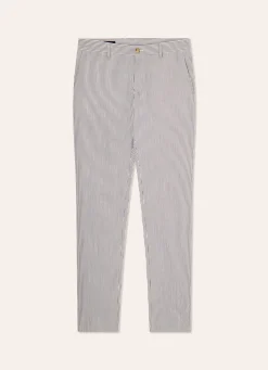 Chino En Coton Seersucker Teint