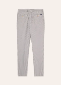 Chino En Coton Seersucker Teint