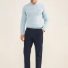 Pantalon En Popeline Elastique