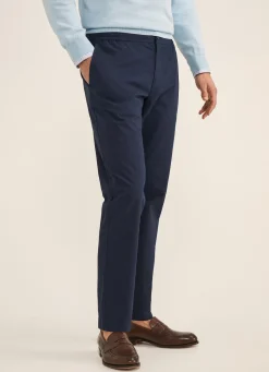 Pantalon En Popeline Elastique