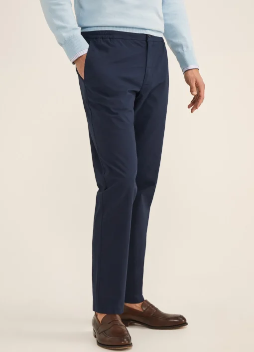 Pantalon En Popeline Elastique