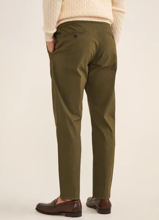 Pantalon En Popeline Elastique