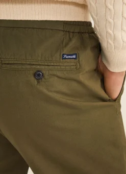 Pantalon En Popeline Elastique