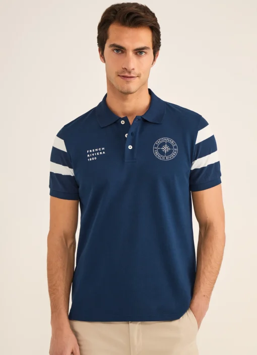 Polo A Imprime Nautique En Pique