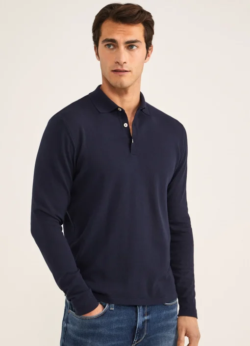 Polo A Manches Longues En Crepe