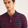 Polo En Jersey De Coton A Rayures