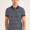 Polo En Jersey De Coton A Rayures