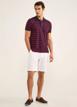 Polo En Jersey De Coton A Rayures