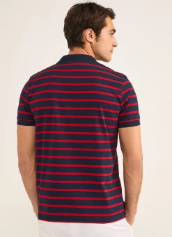 Polo En Jersey De Coton A Rayures