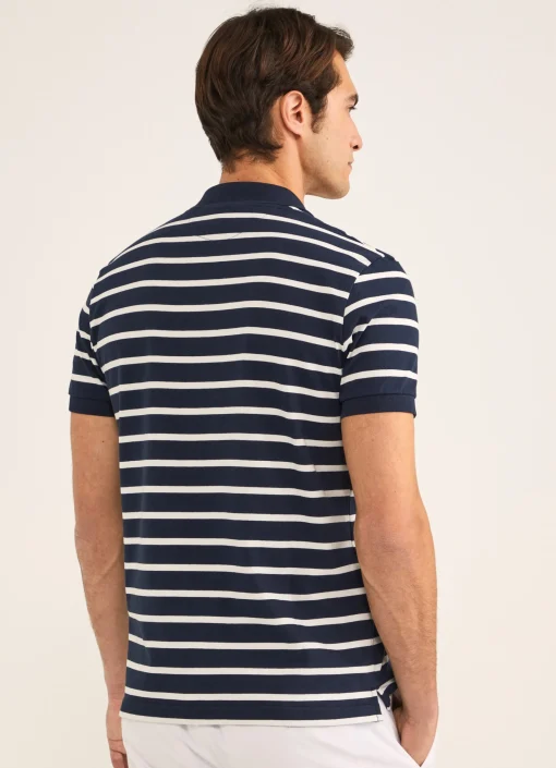 Polo En Jersey De Coton A Rayures