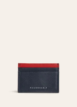 Porte-Cartes En Cuir Contraste