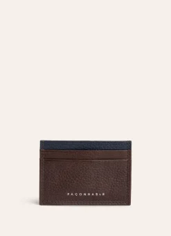Porte-Cartes En Cuir Contraste