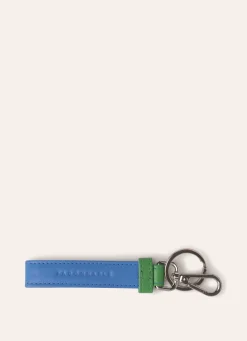 Porte-Cles En Cuir Bicolore