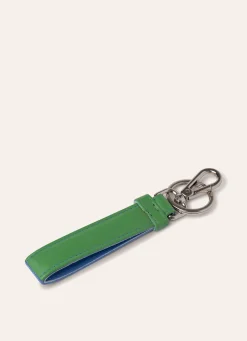 Porte-Cles En Cuir Bicolore