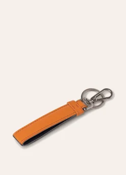 Porte-Cles En Cuir Bicolore
